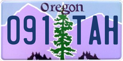 OR license plate 091TAH