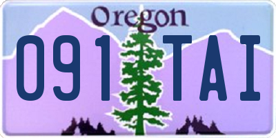 OR license plate 091TAI