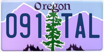 OR license plate 091TAL