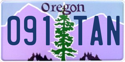 OR license plate 091TAN