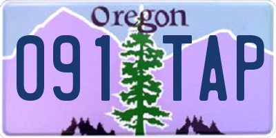 OR license plate 091TAP