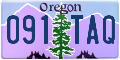 OR license plate 091TAQ