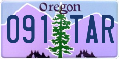 OR license plate 091TAR