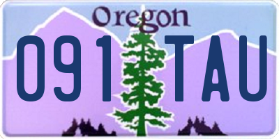 OR license plate 091TAU