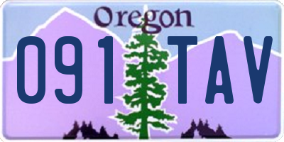 OR license plate 091TAV