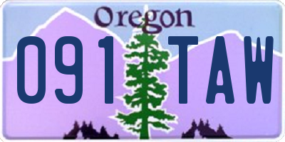 OR license plate 091TAW