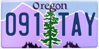 OR license plate 091TAY