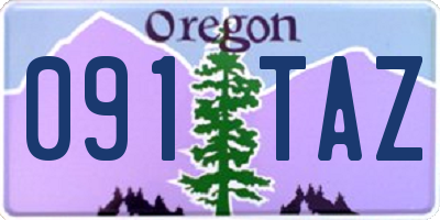 OR license plate 091TAZ