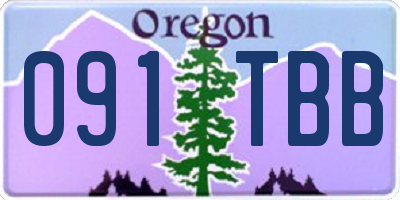 OR license plate 091TBB
