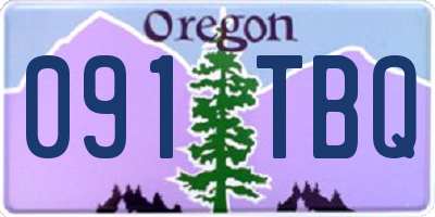 OR license plate 091TBQ
