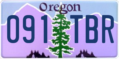 OR license plate 091TBR
