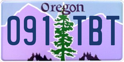 OR license plate 091TBT