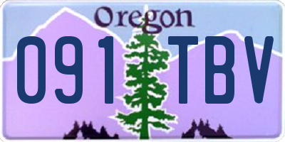 OR license plate 091TBV