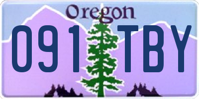 OR license plate 091TBY