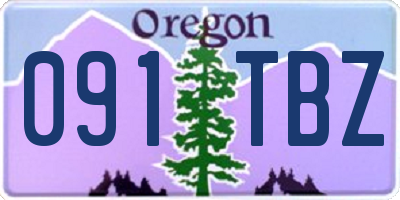 OR license plate 091TBZ