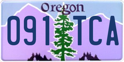 OR license plate 091TCA