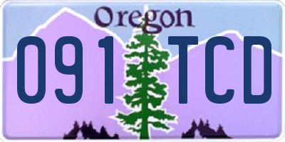 OR license plate 091TCD