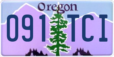 OR license plate 091TCI
