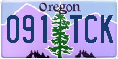 OR license plate 091TCK