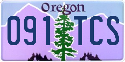 OR license plate 091TCS