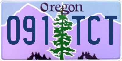 OR license plate 091TCT