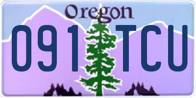 OR license plate 091TCU