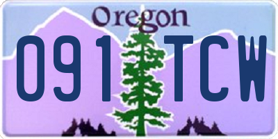 OR license plate 091TCW