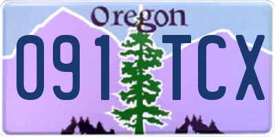 OR license plate 091TCX