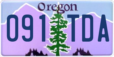 OR license plate 091TDA