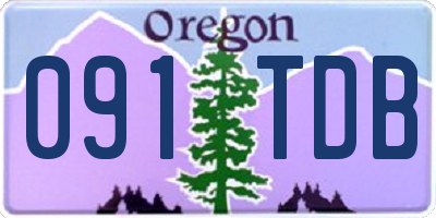 OR license plate 091TDB