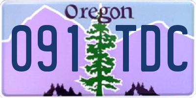 OR license plate 091TDC