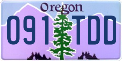 OR license plate 091TDD