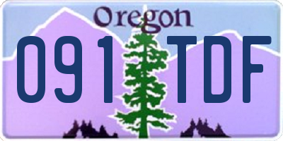 OR license plate 091TDF