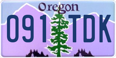 OR license plate 091TDK