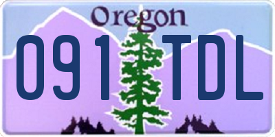 OR license plate 091TDL