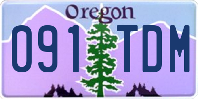 OR license plate 091TDM