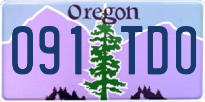OR license plate 091TDO