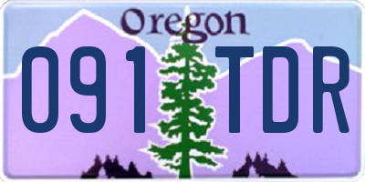 OR license plate 091TDR