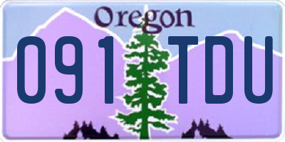 OR license plate 091TDU