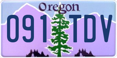 OR license plate 091TDV