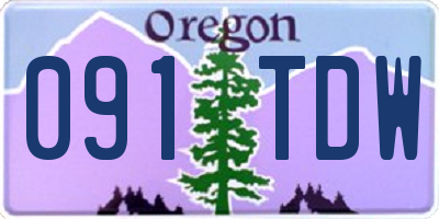 OR license plate 091TDW