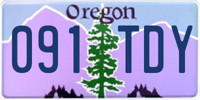 OR license plate 091TDY