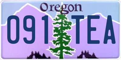 OR license plate 091TEA