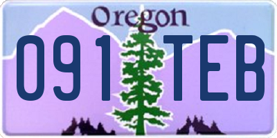 OR license plate 091TEB