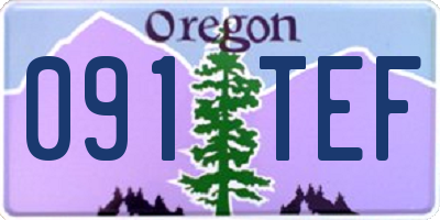 OR license plate 091TEF