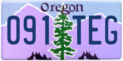 OR license plate 091TEG