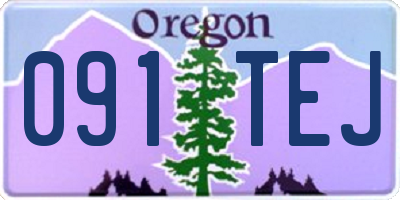 OR license plate 091TEJ