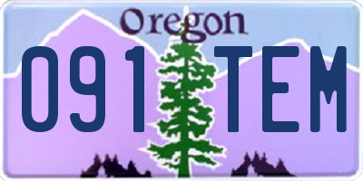 OR license plate 091TEM