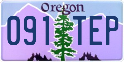 OR license plate 091TEP