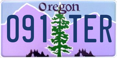 OR license plate 091TER